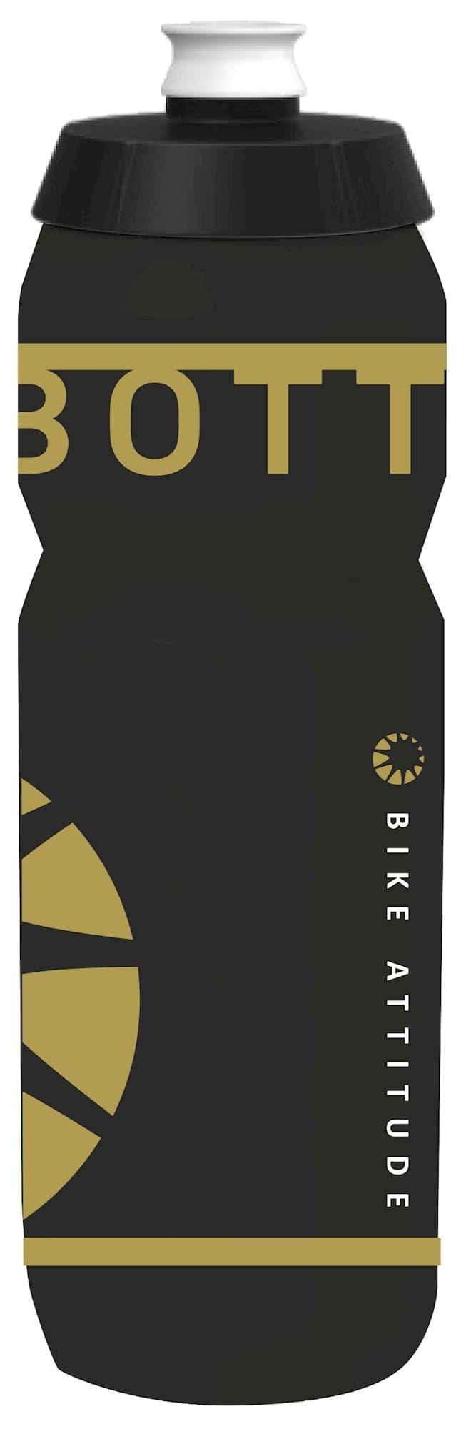 Bike Attitude Vattenflaska Bottle Up sugar cane 750ml Svart/Guld