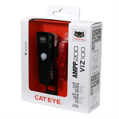 Cateye AMPP200 & VIZ100 belysning